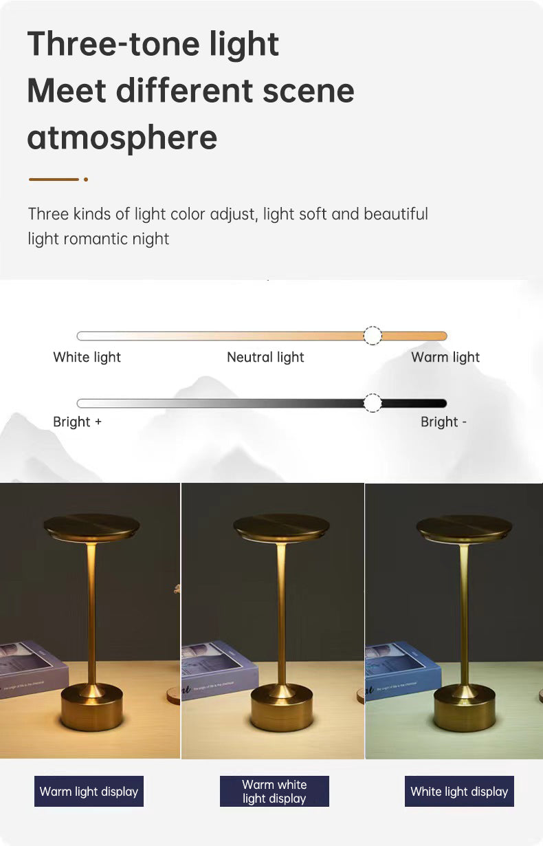 Lámpara de Mesa Recargable, Iluminación portátil, Lamparas LED inalámbricas, lámpara recargable USB portátil, lámpara de batería, Kaimok Design