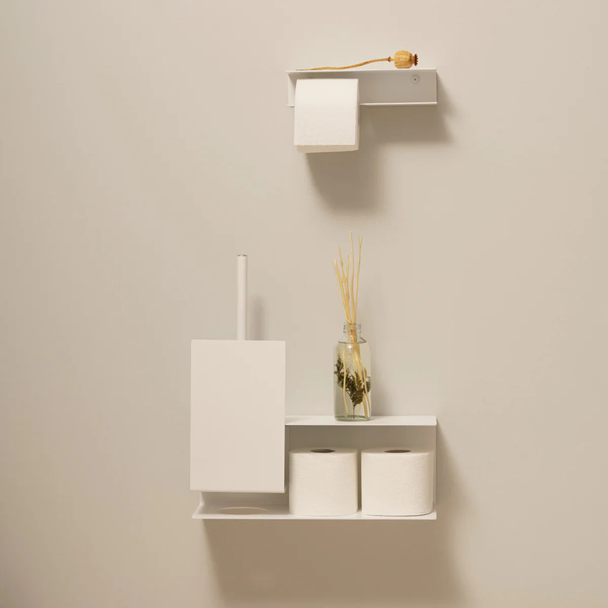 Porte-brosse WC Lugano – Design industriel en acier pour une salle de bain moderne
