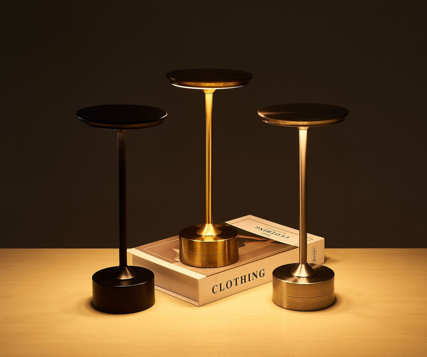 Lámpara de Mesa Recargable, Iluminación portátil, Lamparas LED inalámbricas, lámpara recargable USB portátil, lámpara de batería, Kaimok Design