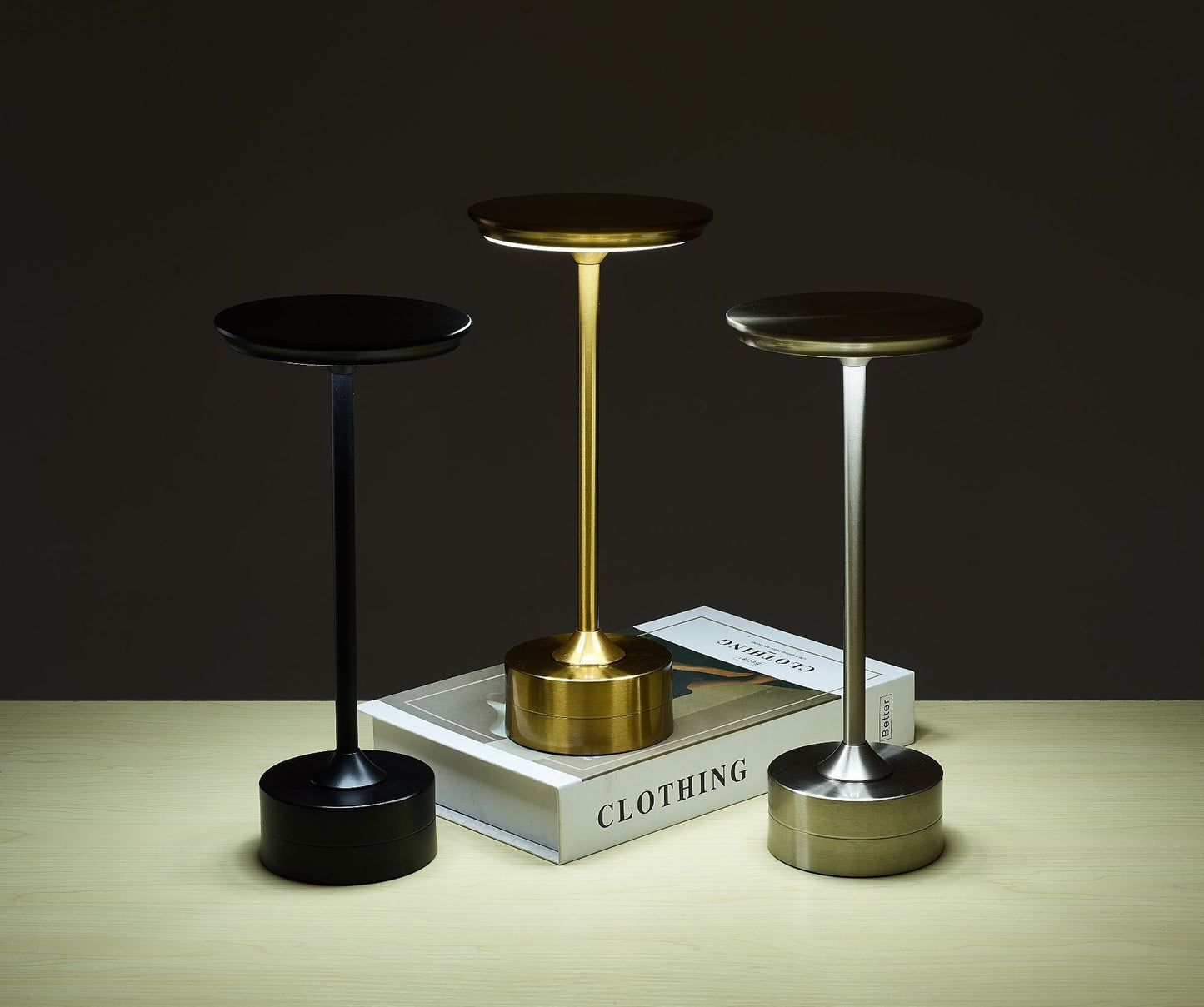 Lámpara de Mesa Recargable, Iluminación portátil, Lamparas LED inalámbricas, lámpara recargable USB portátil, lámpara de batería, Kaimok Design