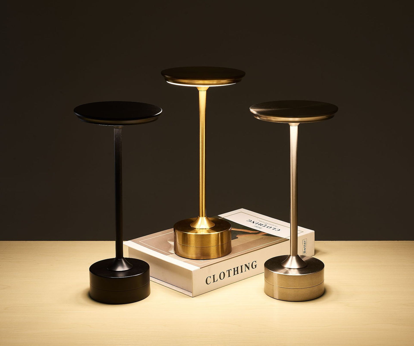 Lámpara de Mesa Recargable, Iluminación portátil, Lamparas LED inalámbricas, lámpara recargable USB portátil, lámpara de batería, Kaimok Design