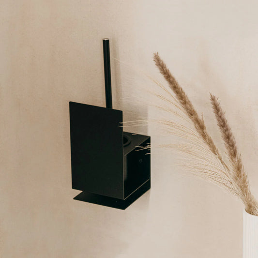 Lugano toilet brush holder – Industrial steel design for a modern bathroom