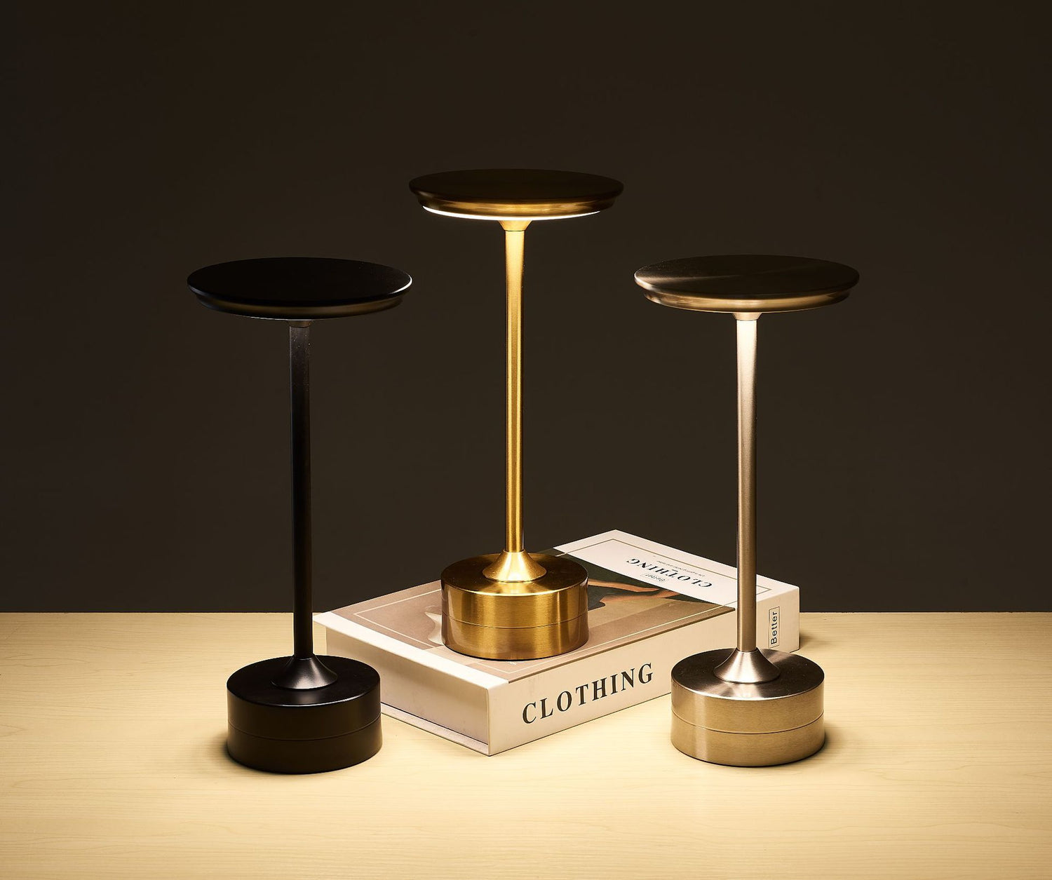 Lámpara de Mesa Recargable, Iluminación portátil, Lamparas LED inalámbricas, lámpara recargable USB portátil, lámpara de batería, Kaimok Design