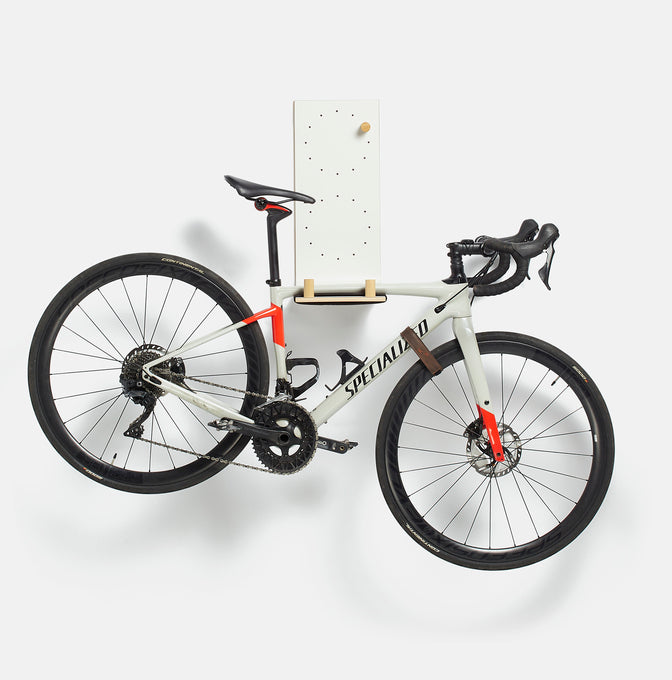 Brera Shelf - White Finish - Bike Rack and Bookshelf- Kaimok Design