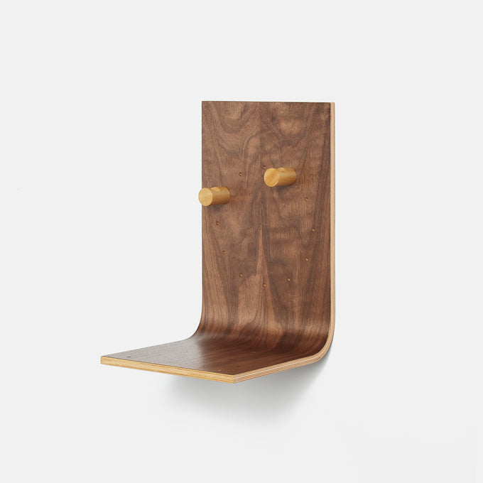 Brera Shelf - Walnut Finish - Bike Rack and Bookshelf - Kaimok Design