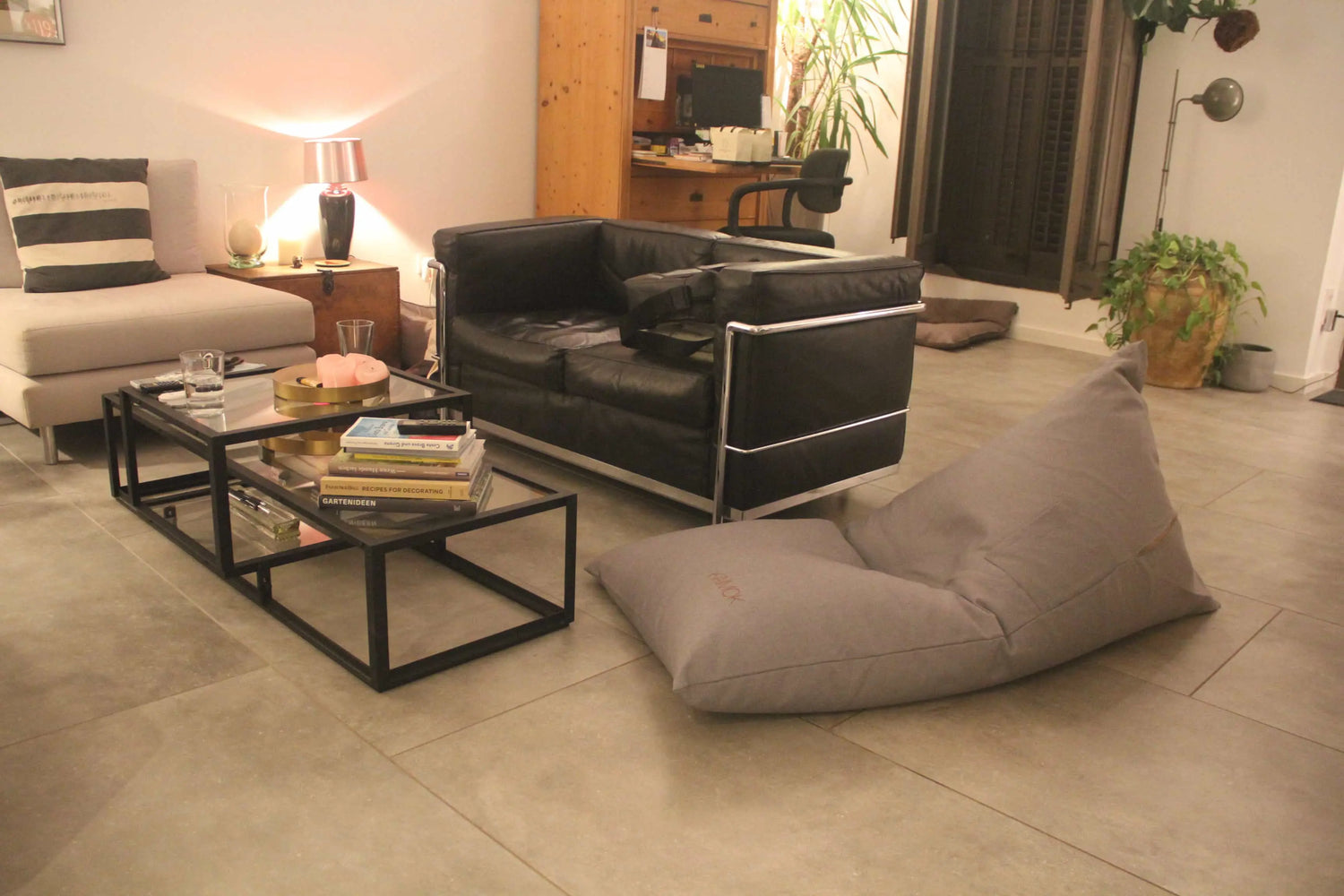 Pouf Nuvola - puf - bean bag - grey - living room -Kaimok Design