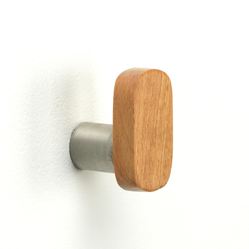 Oak Wood Wall Hooks, Face Mask Hanger, Coat Hooks, modern coat